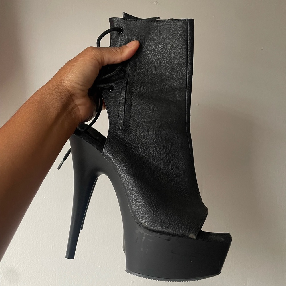 Black Pleaser Ankle Boot